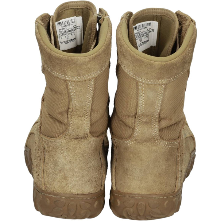 Civilian-made Rocky suede steel-toe combat boots, made in the USA, size 8W Men's 26.0cm unclear brown type Vintage Second Hand