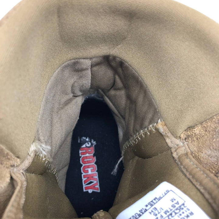Civilian-made Rocky suede steel-toe combat boots, made in the USA, size 8W Men's 26.0cm unclear brown type Vintage Second Hand