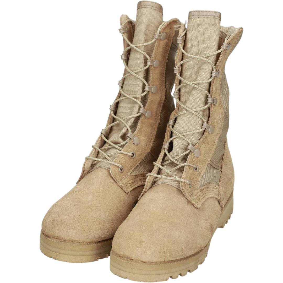Suede Steel Toe Combat Boots 8W Men's 26.0cm unclear brown type Vintage Second Hand