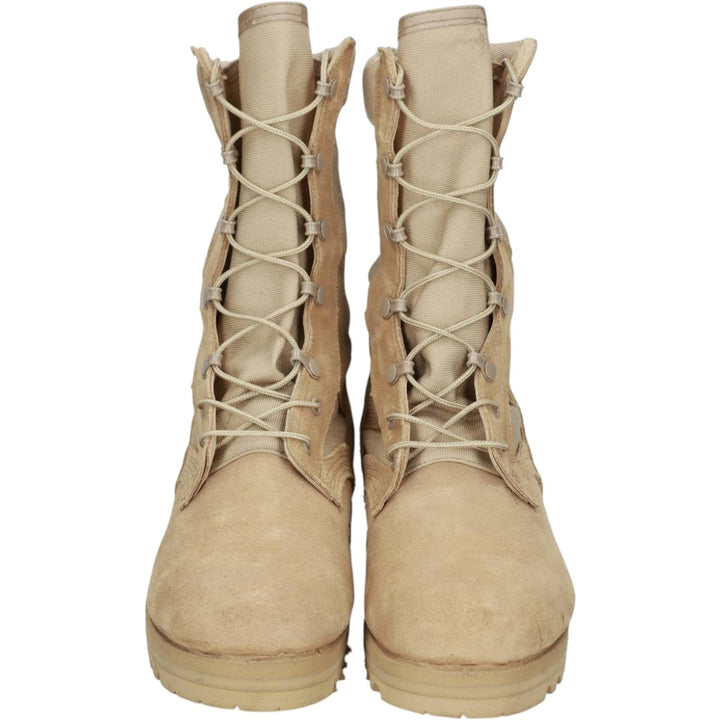 Suede Steel Toe Combat Boots 8W Men's 26.0cm unclear brown type Vintage Second Hand