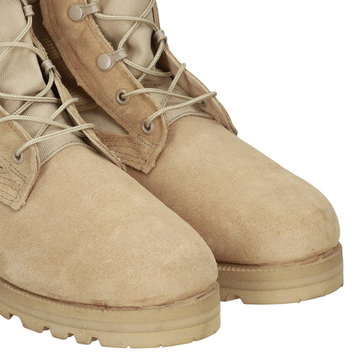 Suede Steel Toe Combat Boots 8W Men's 26.0cm unclear brown type Vintage Second Hand