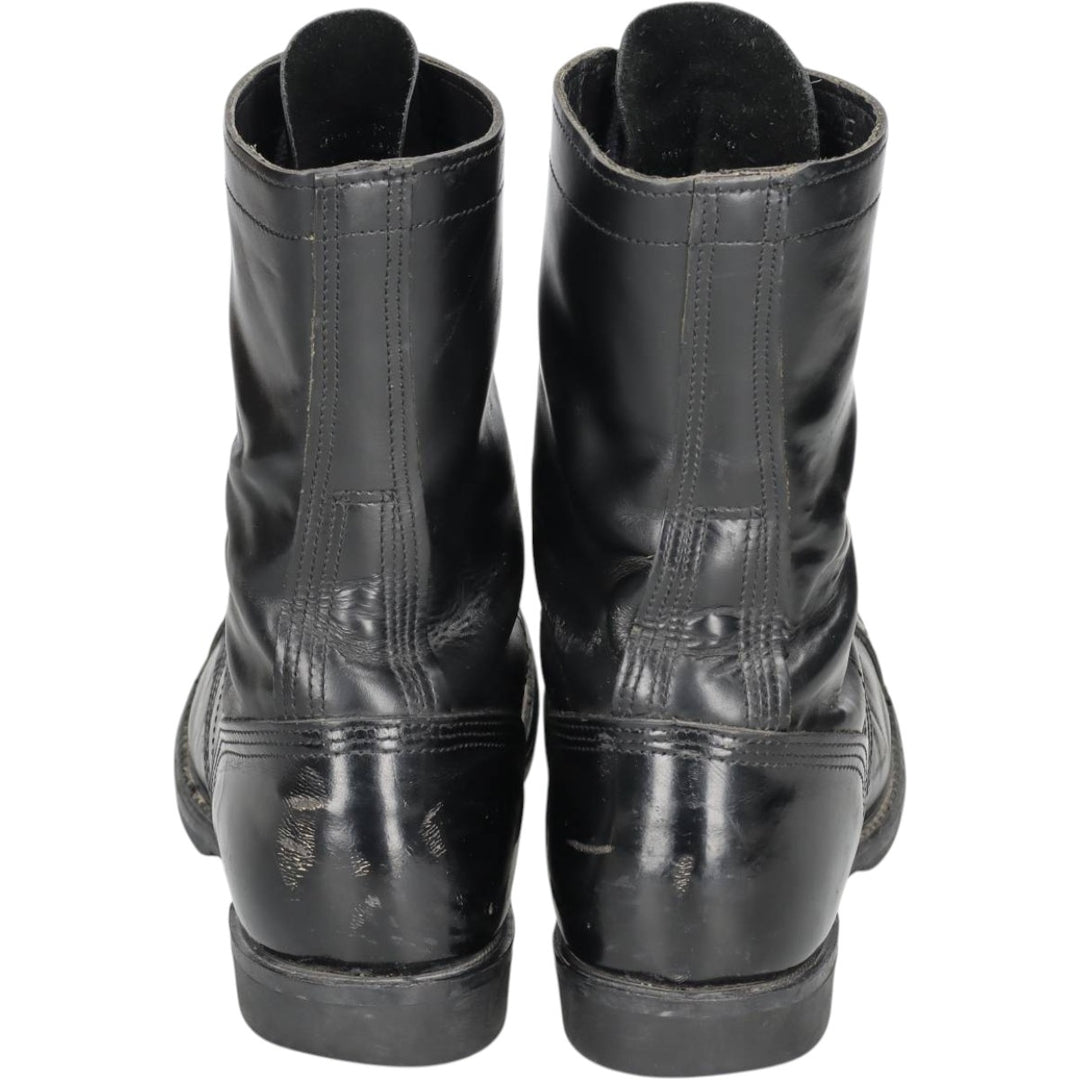 Civilian-made HH BRAND steel-toe straight-tip combat boots, made in the USA, size 10 1/2 E (equivalent to men's 11.2"), vintage style /saa016050 Men's 28.5cm unclear black type Vintage Second Hand
