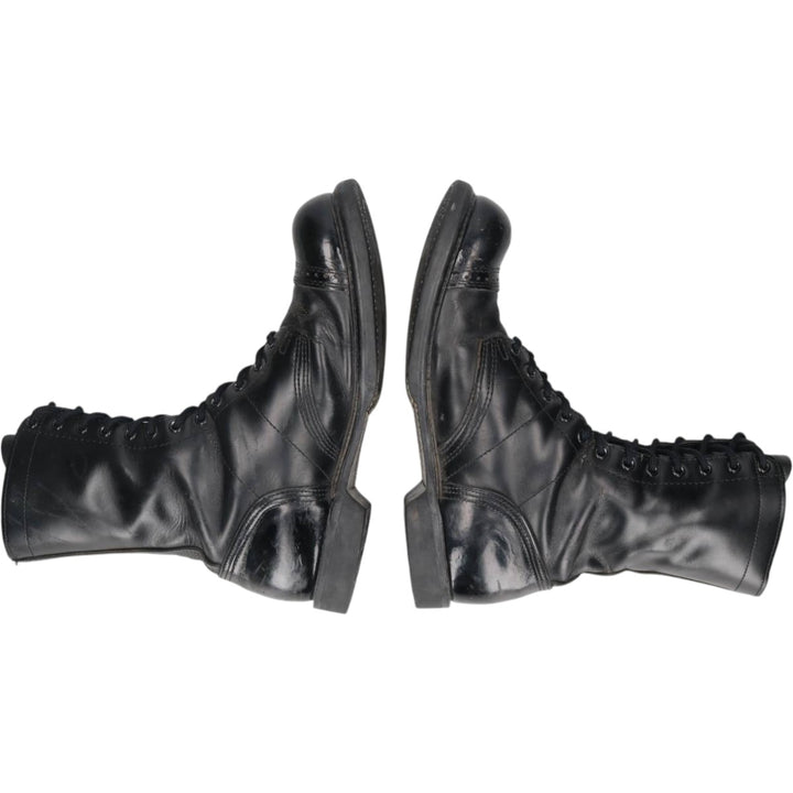 Civilian-made HH BRAND steel-toe straight-tip combat boots, made in the USA, size 10 1/2 E (equivalent to men's 11.2"), vintage style /saa016050 Men's 28.5cm unclear black type Vintage Second Hand