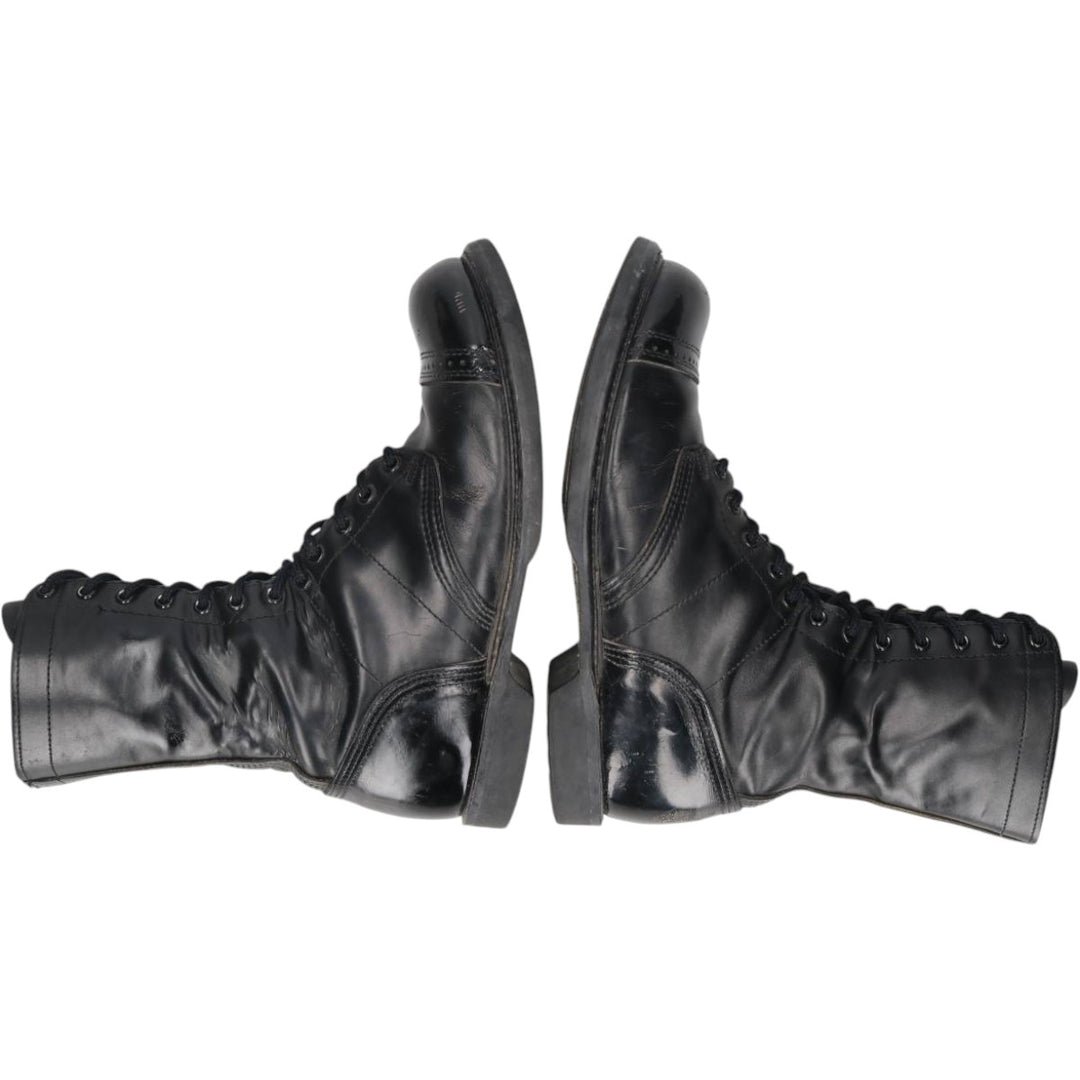 Civilian-made HH BRAND steel-toe straight-tip combat boots, made in the USA, size 10 1/2 E (equivalent to men's 11.2"), vintage style /saa016050 Men's 28.5cm unclear black type Vintage Second Hand