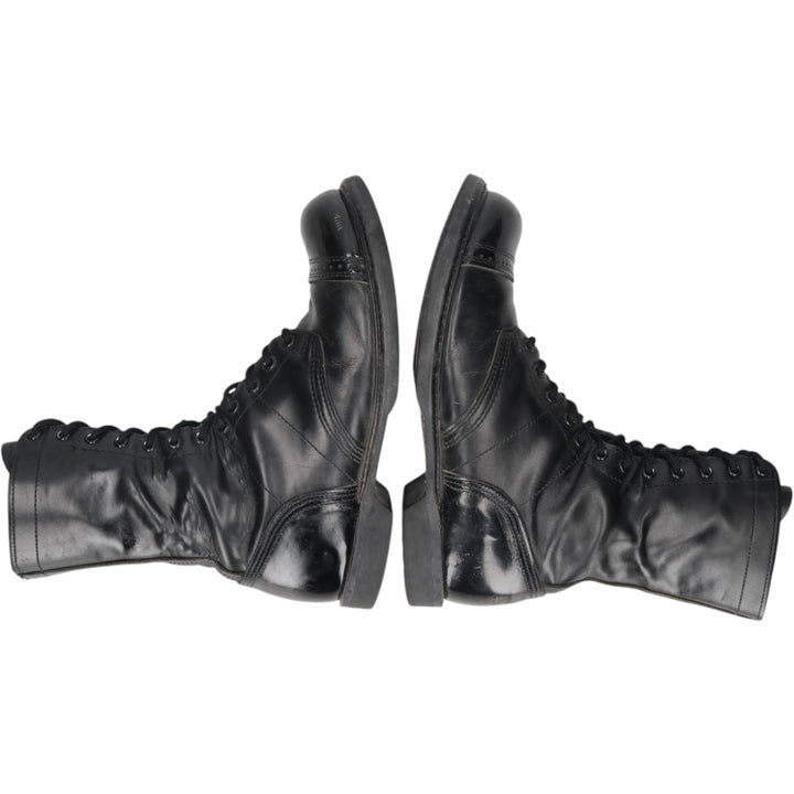 Civilian-made HH BRAND steel-toe straight-tip combat boots, made in the USA, size 10 1/2 E (equivalent to men's 11.2"), vintage style /saa016050 Men's 28.5cm unclear black type Vintage Second Hand