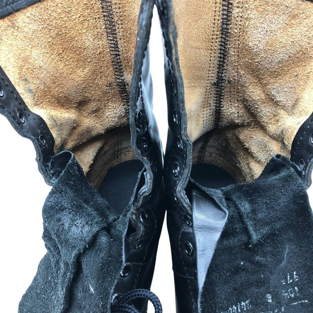 Civilian-made HH BRAND steel-toe straight-tip combat boots, made in the USA, size 10 1/2 E (equivalent to men's 11.2"), vintage style /saa016050 Men's 28.5cm unclear black type Vintage Second Hand