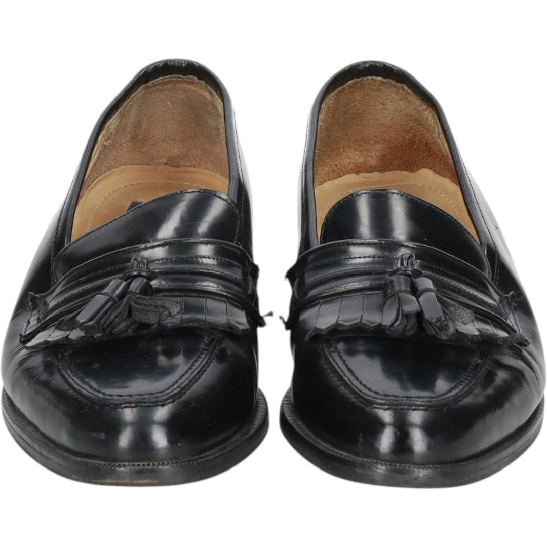 Bostonian FLORENTINE quilted tassel loafers, made in Italy, size 10M Men's 28.5cm genuine leather black type Vintage Second Hand