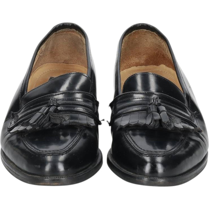 Bostonian FLORENTINE quilted tassel loafers, made in Italy, size 10M Men's 28.5cm genuine leather black type Vintage Second Hand