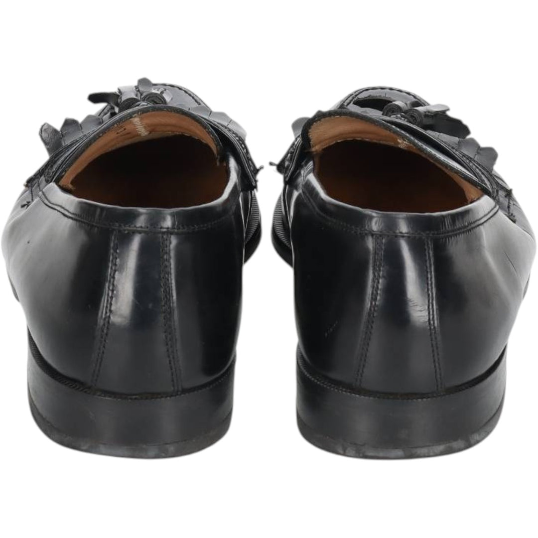 Bostonian FLORENTINE quilted tassel loafers, made in Italy, size 10M Men's 28.5cm genuine leather black type Vintage Second Hand