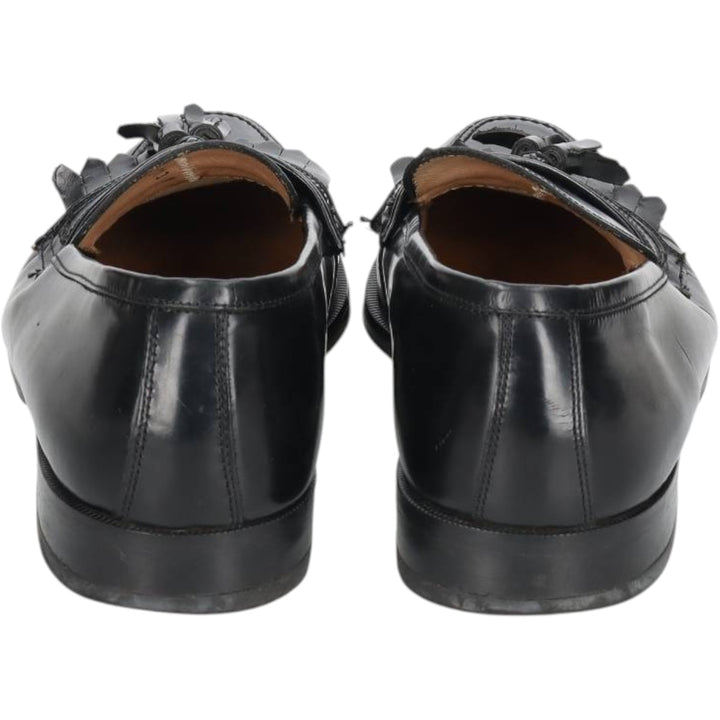 Bostonian FLORENTINE quilted tassel loafers, made in Italy, size 10M Men's 28.5cm genuine leather black type Vintage Second Hand