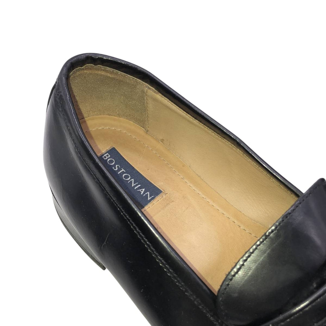 Bostonian FLORENTINE quilted tassel loafers, made in Italy, size 10M Men's 28.5cm genuine leather black type Vintage Second Hand