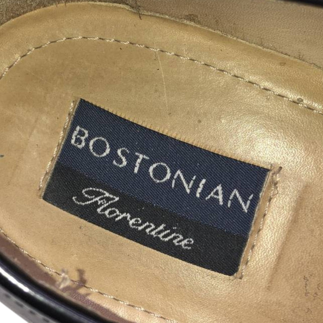 Bostonian FLORENTINE quilted tassel loafers, made in Italy, size 10M Men's 28.5cm genuine leather black type Vintage Second Hand