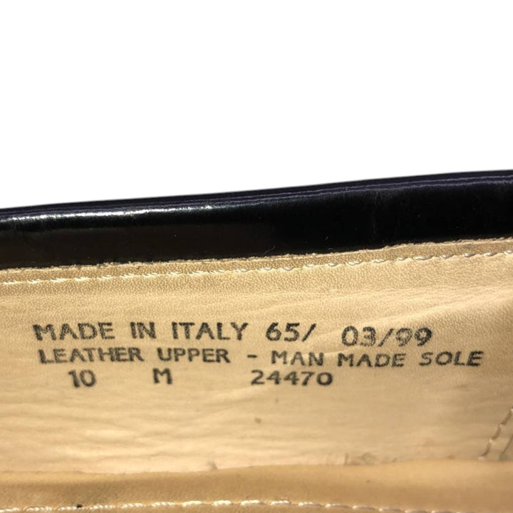 Bostonian FLORENTINE quilted tassel loafers, made in Italy, size 10M Men's 28.5cm genuine leather black type Vintage Second Hand