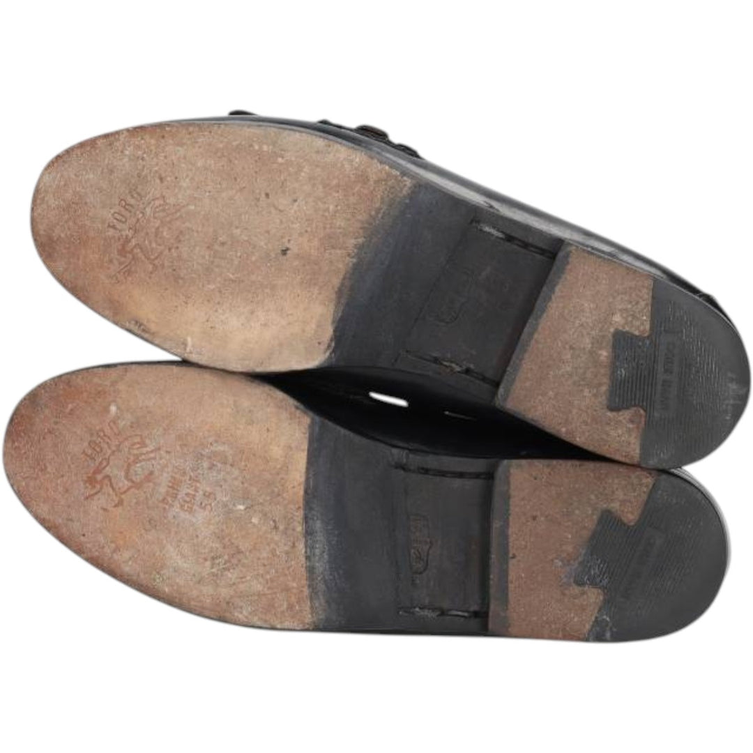 Cole Haan quilted monk strap shoes for men, size 10.6 inches (approx.) /saa016053 Men's 27.0cm unclear black type Vintage Second Hand