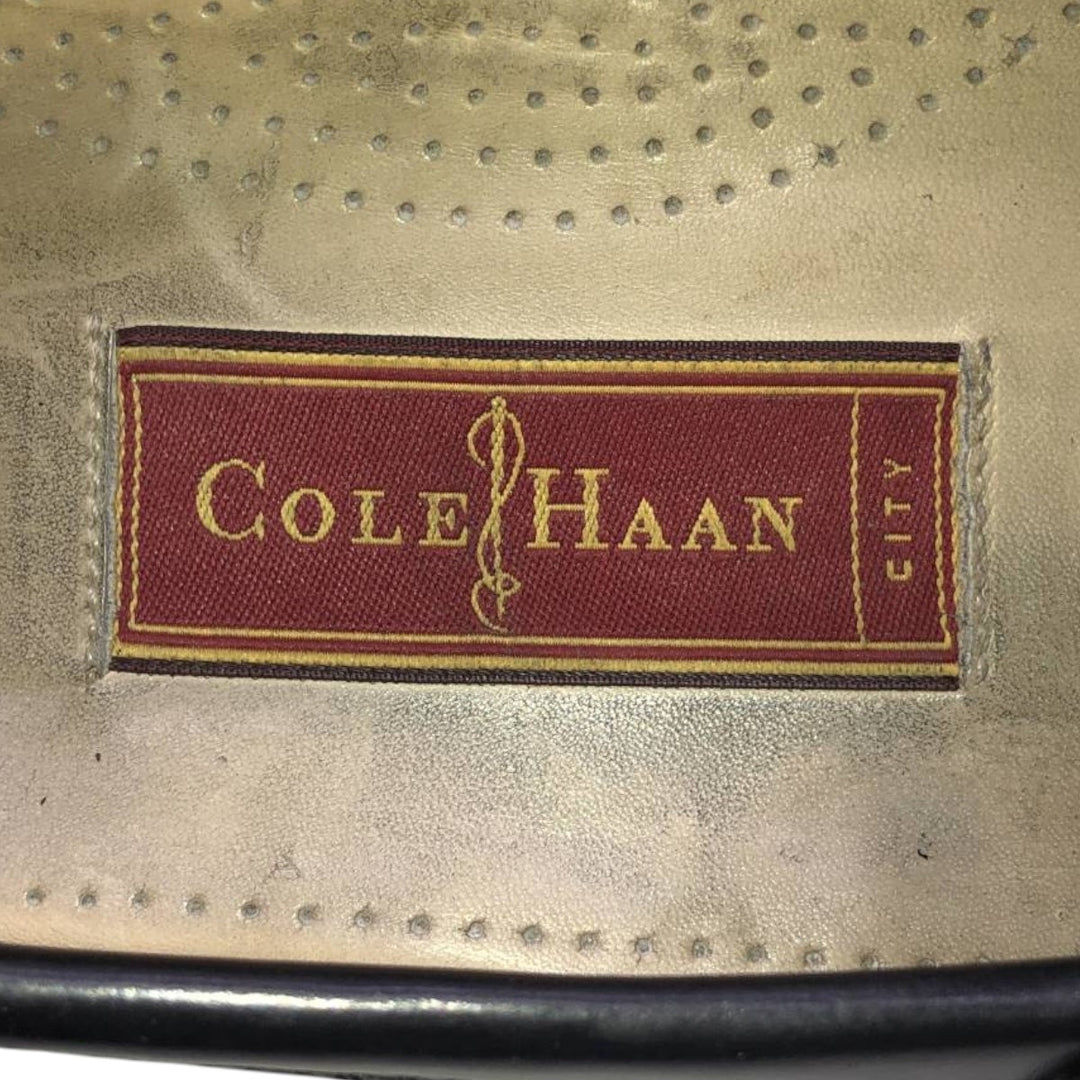 Cole Haan quilted monk strap shoes for men, size 10.6 inches (approx.) /saa016053 Men's 27.0cm unclear black type Vintage Second Hand