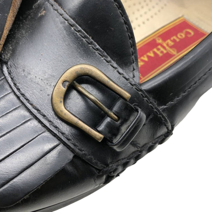 Cole Haan quilted monk strap shoes for men, size 10.6 inches (approx.) /saa016053 Men's 27.0cm unclear black type Vintage Second Hand