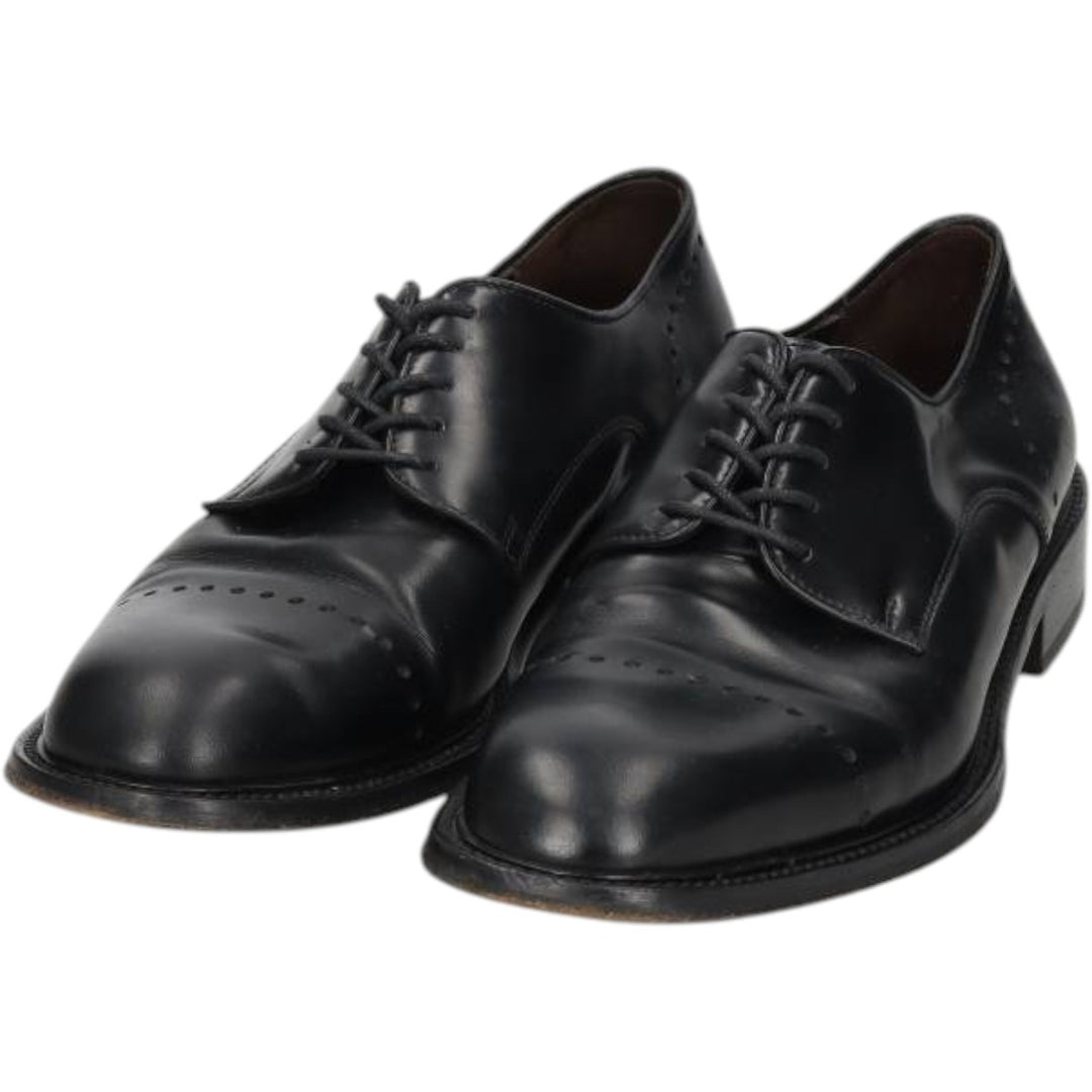 CABLE AND Co. Imitation Cap-Toe Leather Shoes, Made in Italy, Size 10 1/2 Men's 29.0cm genuine leather black type Vintage Second Hand