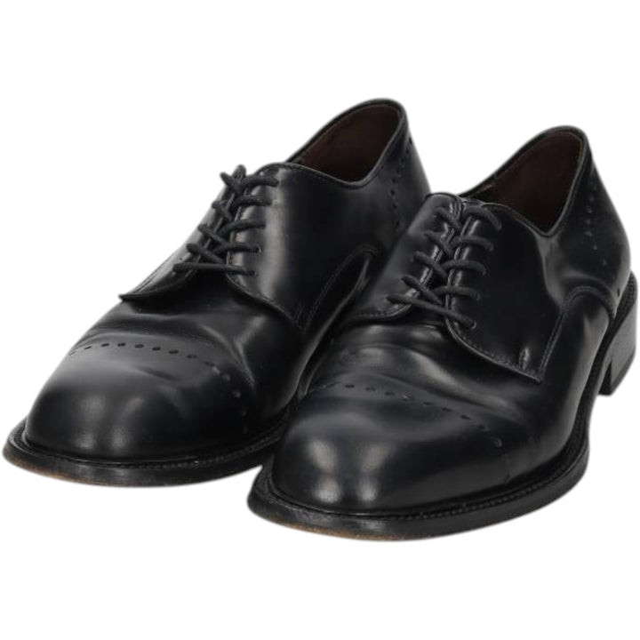 CABLE AND Co. Imitation Cap-Toe Leather Shoes, Made in Italy, Size 10 1/2 Men's 29.0cm genuine leather black type Vintage Second Hand
