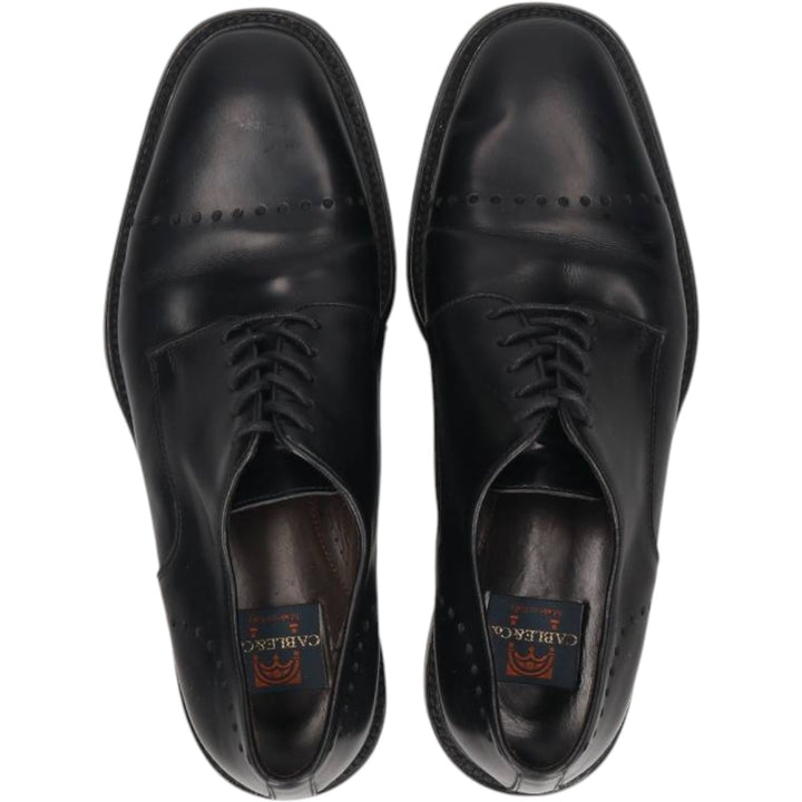 CABLE AND Co. Imitation Cap-Toe Leather Shoes, Made in Italy, Size 10 1/2 Men's 29.0cm genuine leather black type Vintage Second Hand