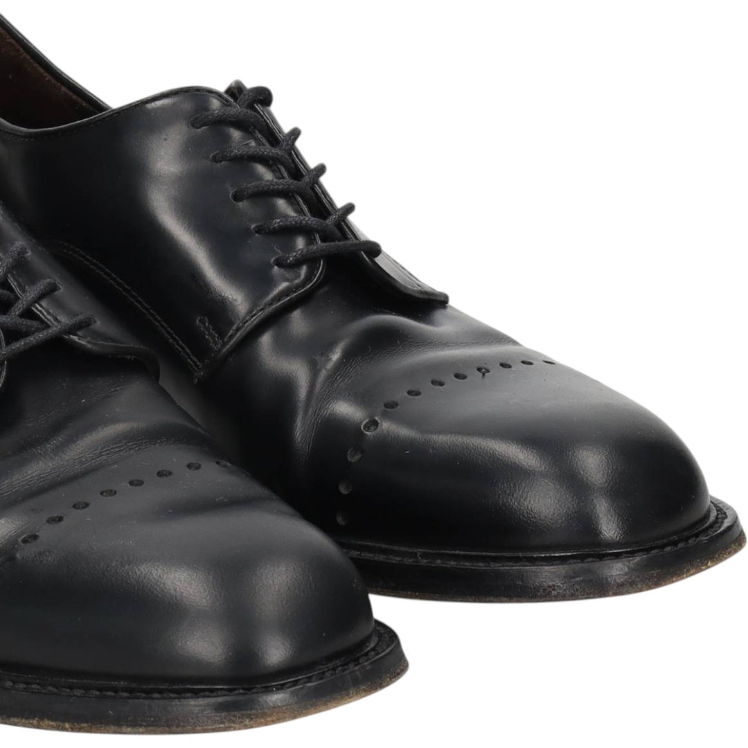 CABLE AND Co. Imitation Cap-Toe Leather Shoes, Made in Italy, Size 10 1/2 Men's 29.0cm genuine leather black type Vintage Second Hand