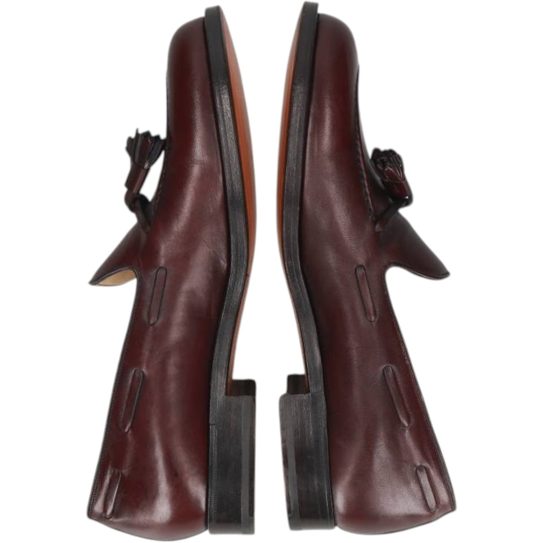 Hickey Freeman Tassel Loafers, Size 9 1/2 D Men's 27.5cm unclear brown type Vintage Second Hand