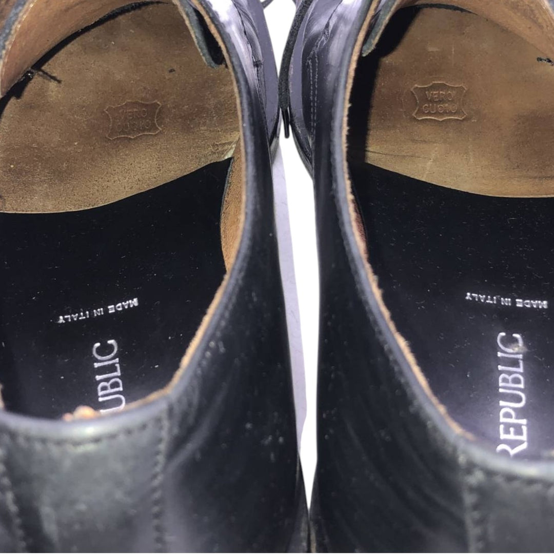 Banana Republic plain toe shoes, made in Italy. Men's 25.5cm unclear black type Vintage Second Hand