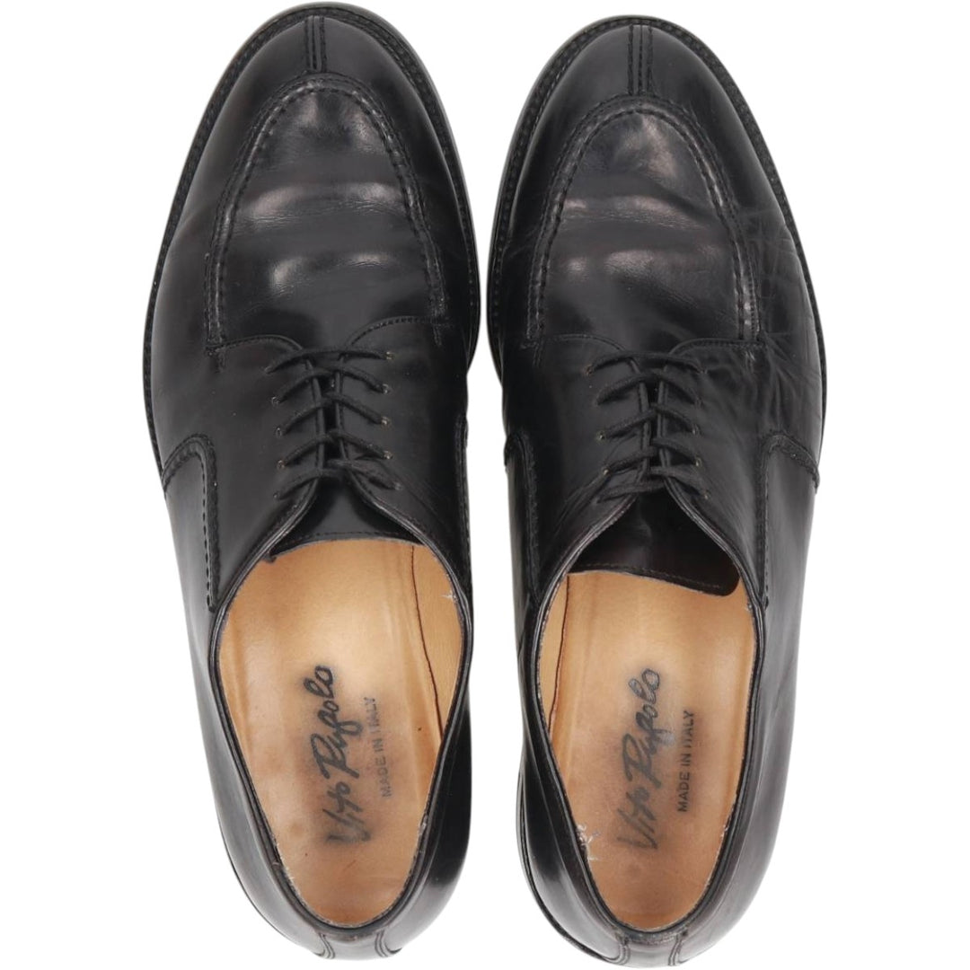 Vito Rufolo U-tip shoes, made in Italy, size 9 Men's 27.0cm genuine leather black type Vintage Second Hand