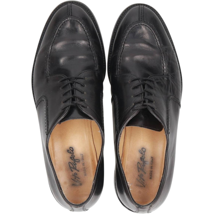 Vito Rufolo U-tip shoes, made in Italy, size 9 Men's 27.0cm genuine leather black type Vintage Second Hand