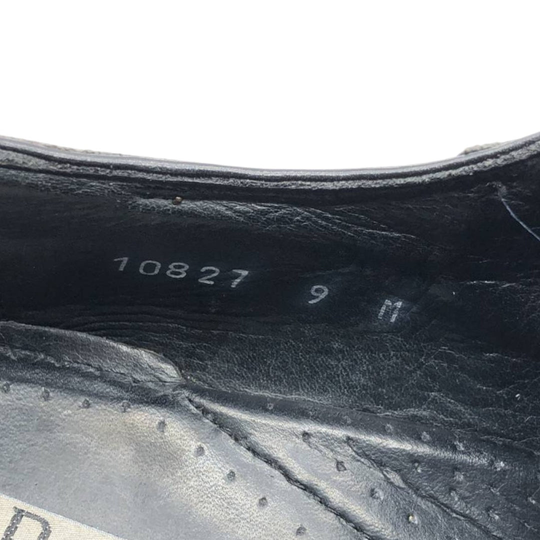 BELVEDERE FLORENCE Square Toe Leather Shoes, Made in Italy, Size 9M Men's 27.5cm genuine leather black type Vintage Second Hand