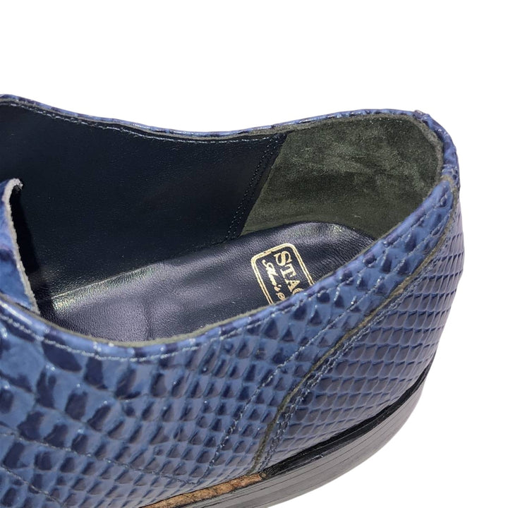 Stacy Adams plain toe shoes Men's 27.0cm genuine leather blue type Vintage Second Hand