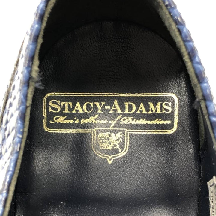 Stacy Adams plain toe shoes Men's 27.0cm genuine leather blue type Vintage Second Hand