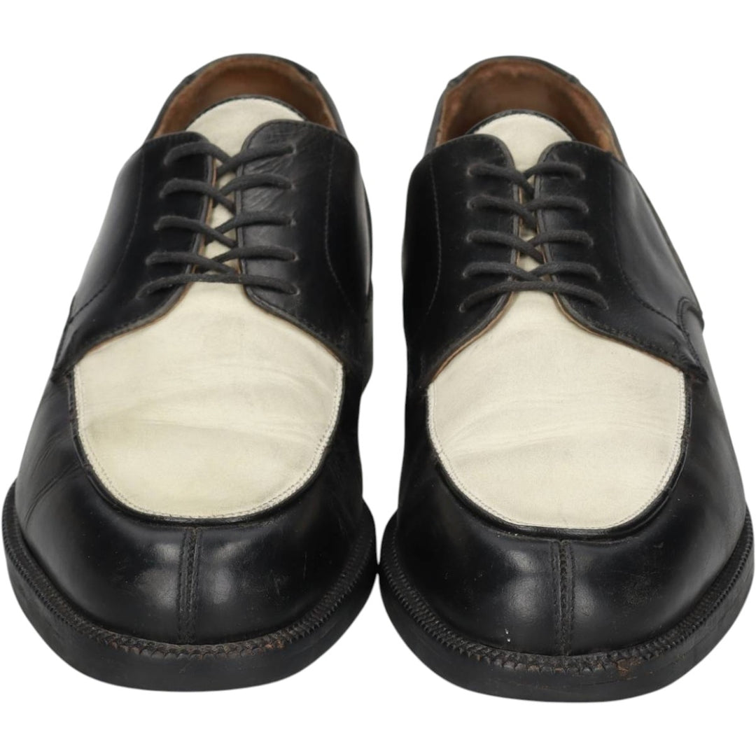 Johnston & Murphy Passport Two-Tone U-Tip Shoes, Made in Italy, Size 9 M Men's 27.0cm genuine leather black type Vintage Second Hand