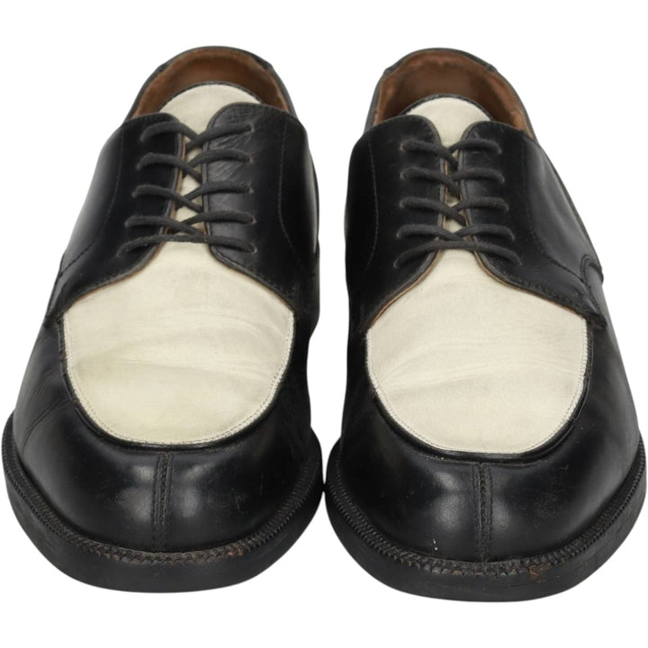 Johnston & Murphy Passport Two-Tone U-Tip Shoes, Made in Italy, Size 9 M Men's 27.0cm genuine leather black type Vintage Second Hand