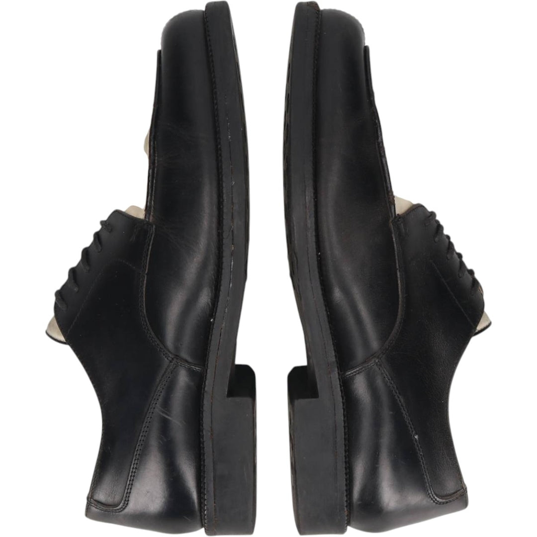 Johnston & Murphy Passport Two-Tone U-Tip Shoes, Made in Italy, Size 9 M Men's 27.0cm genuine leather black type Vintage Second Hand