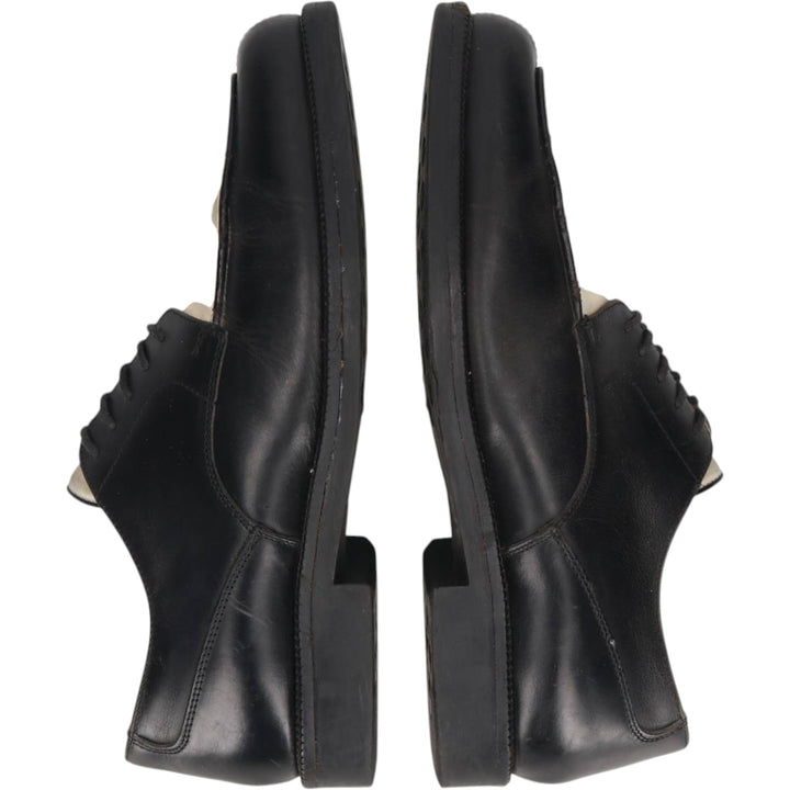 Johnston & Murphy Passport Two-Tone U-Tip Shoes, Made in Italy, Size 9 M Men's 27.0cm genuine leather black type Vintage Second Hand