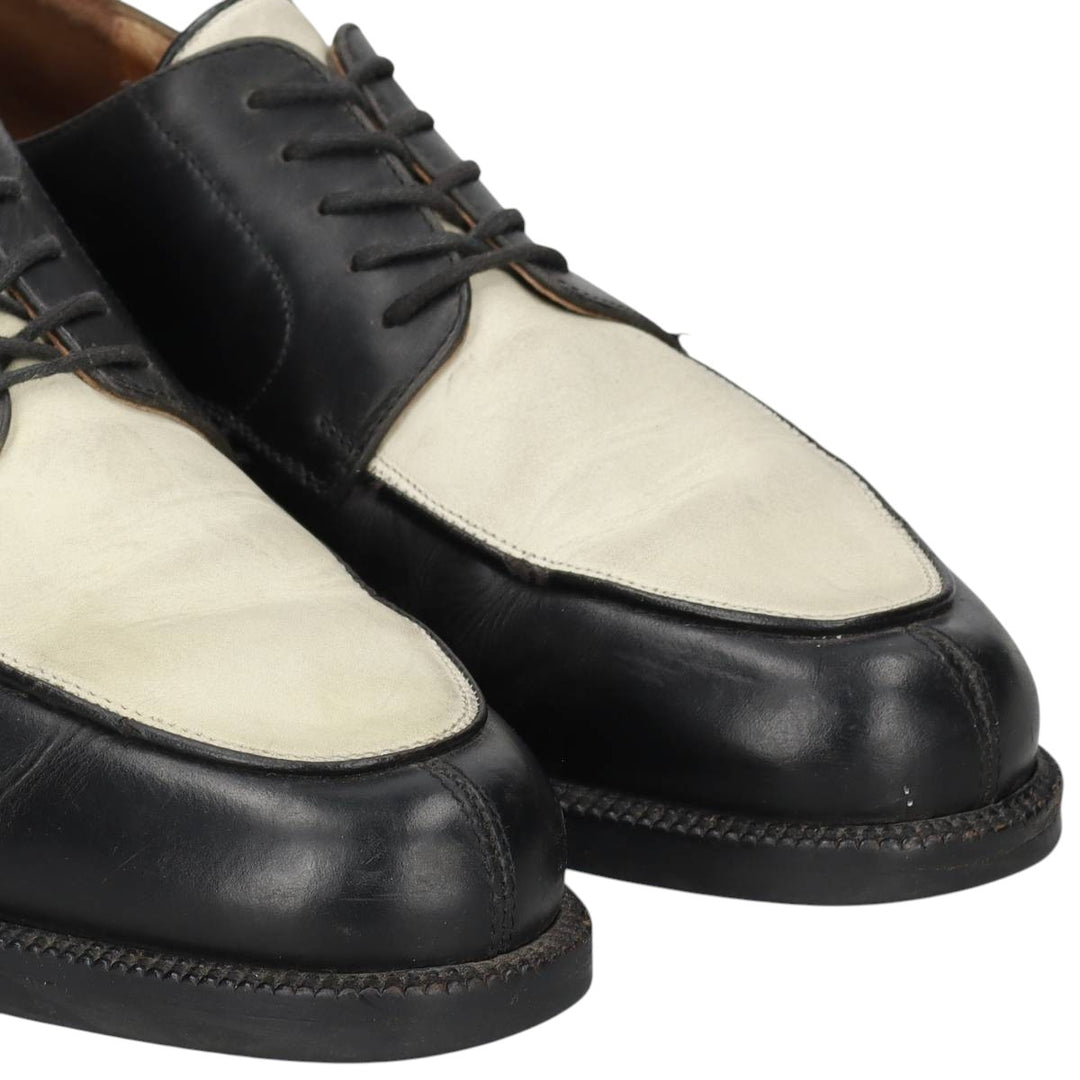 Johnston & Murphy Passport Two-Tone U-Tip Shoes, Made in Italy, Size 9 M Men's 27.0cm genuine leather black type Vintage Second Hand