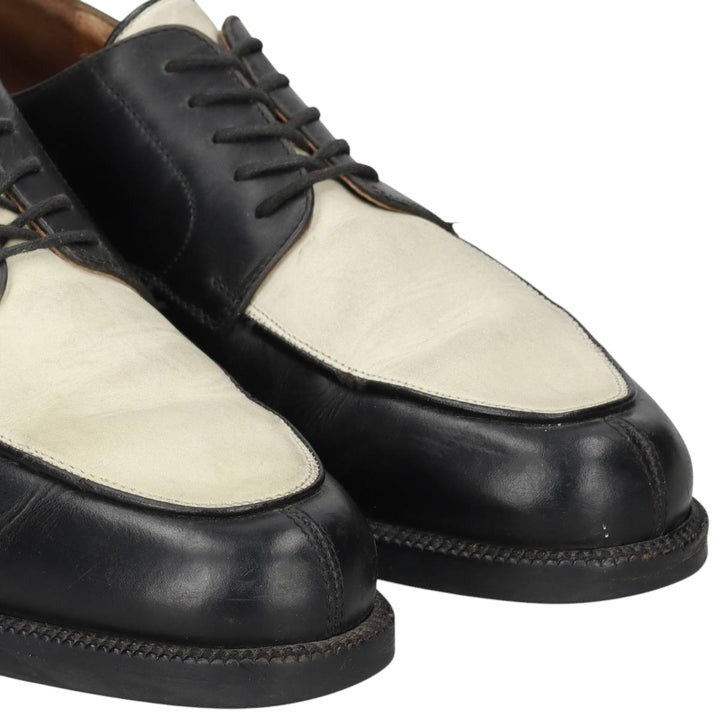 Johnston & Murphy Passport Two-Tone U-Tip Shoes, Made in Italy, Size 9 M Men's 27.0cm genuine leather black type Vintage Second Hand