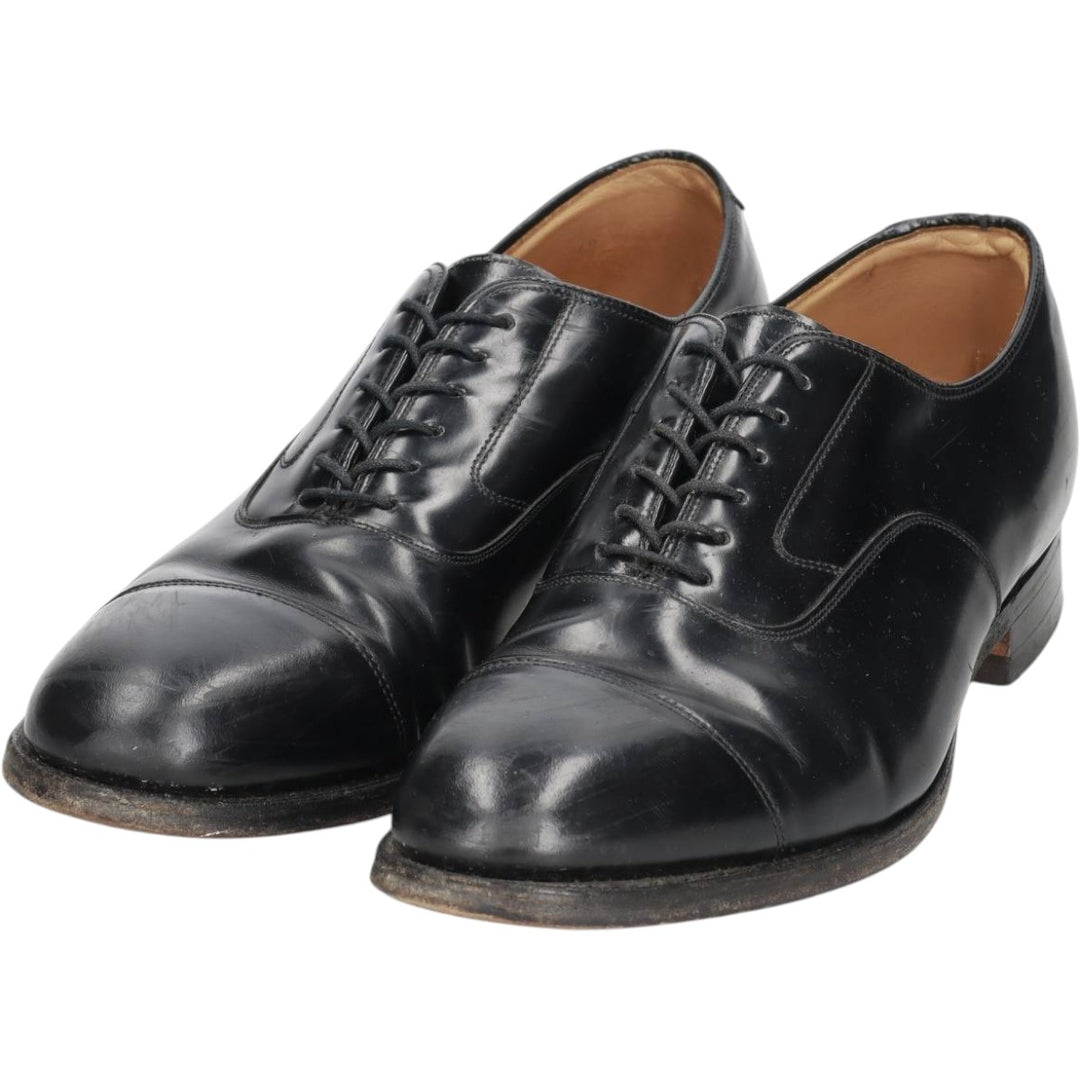 Johnston and Murphy OPTIMA Straight Tip Shoes, Made in USA, Size 10D Men's 28.0cm unclear black type Vintage Second Hand