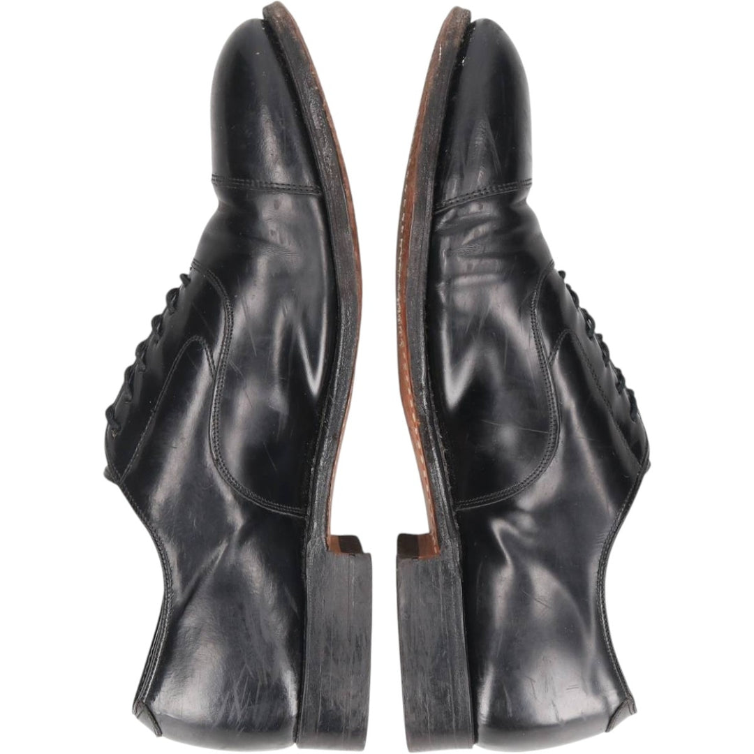 Johnston and Murphy OPTIMA Straight Tip Shoes, Made in USA, Size 10D Men's 28.0cm unclear black type Vintage Second Hand