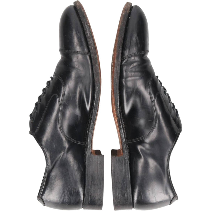 Johnston and Murphy OPTIMA Straight Tip Shoes, Made in USA, Size 10D Men's 28.0cm unclear black type Vintage Second Hand