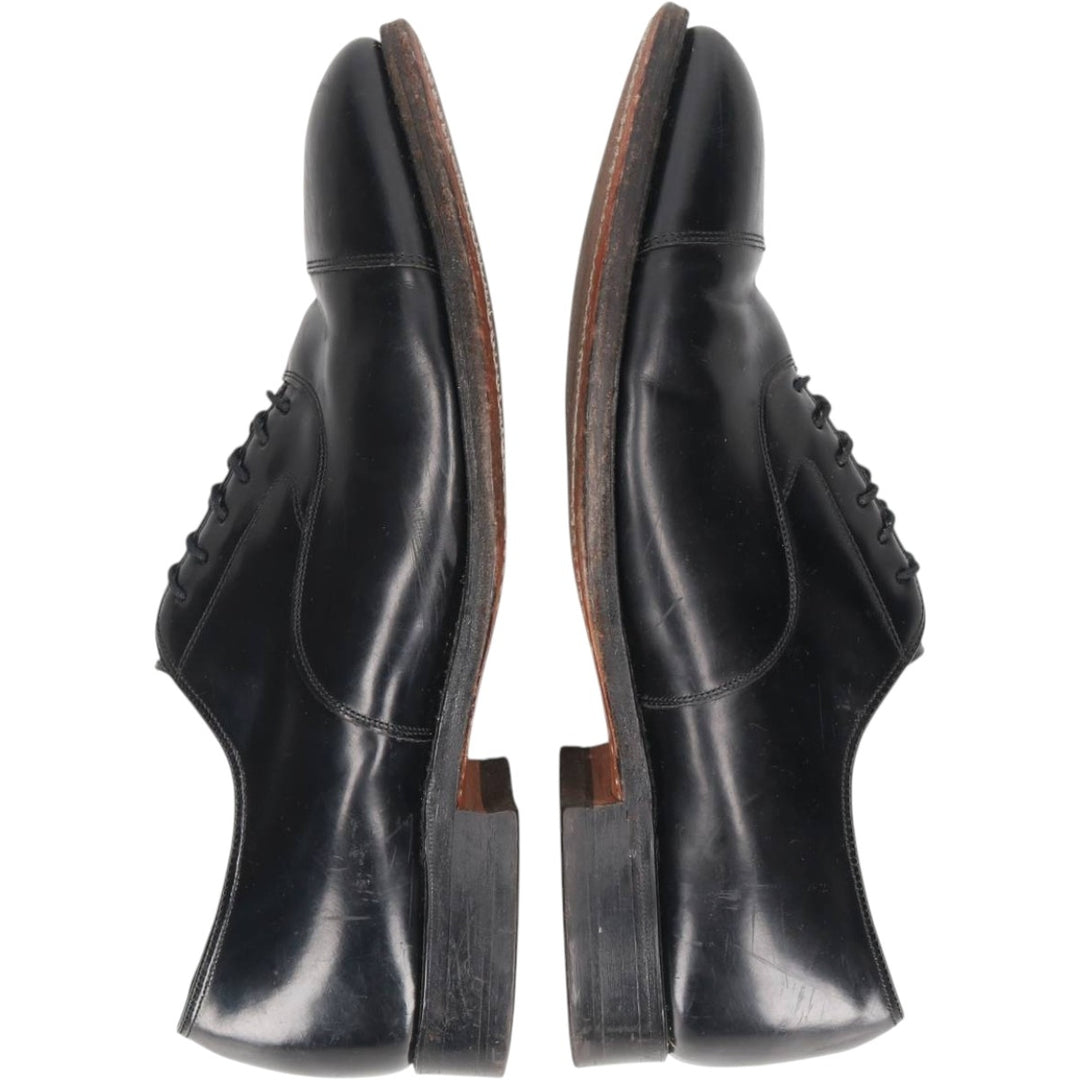 Johnston and Murphy OPTIMA Straight Tip Shoes, Made in USA, Size 10D Men's 28.0cm unclear black type Vintage Second Hand