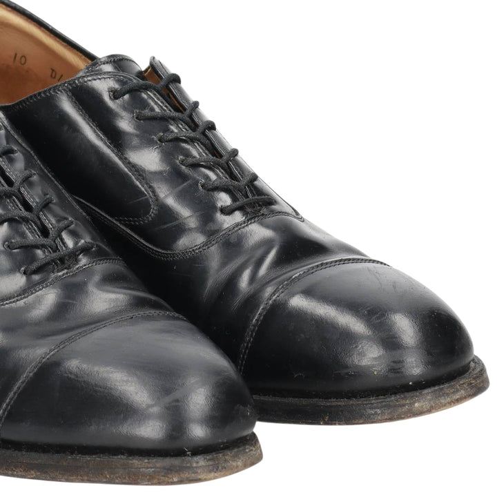 Johnston and Murphy OPTIMA Straight Tip Shoes, Made in USA, Size 10D Men's 28.0cm unclear black type Vintage Second Hand