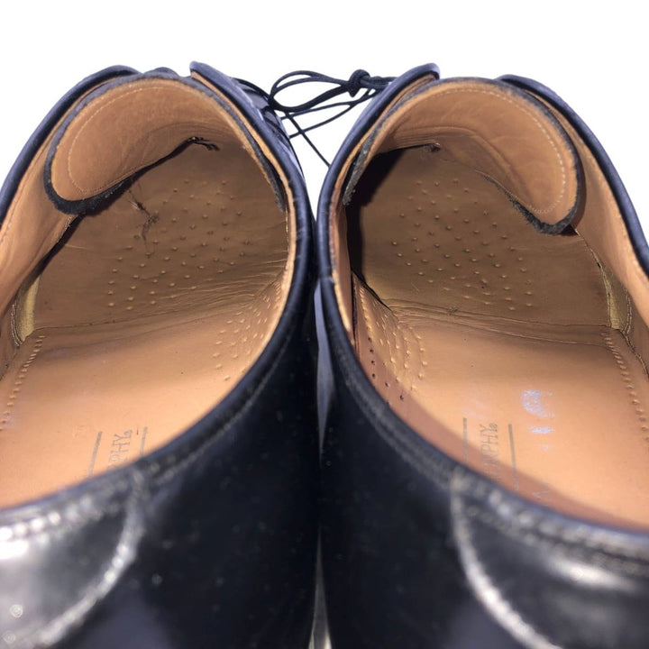 Johnston and Murphy OPTIMA Straight Tip Shoes, Made in USA, Size 10D Men's 28.0cm unclear black type Vintage Second Hand