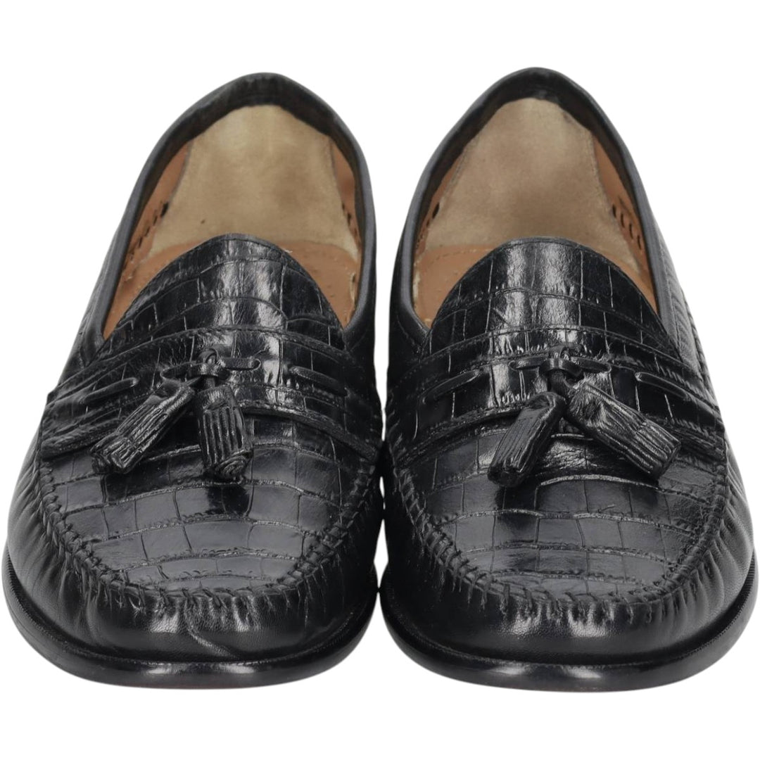 Florsheim tassel loafers, size 9D Men's 27.0cm genuine leather black type Vintage Second Hand