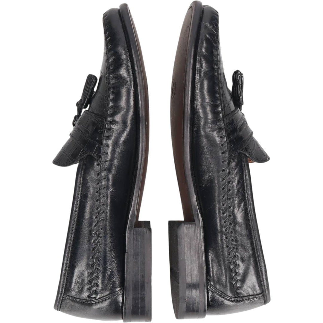 Florsheim tassel loafers, size 9D Men's 27.0cm genuine leather black type Vintage Second Hand