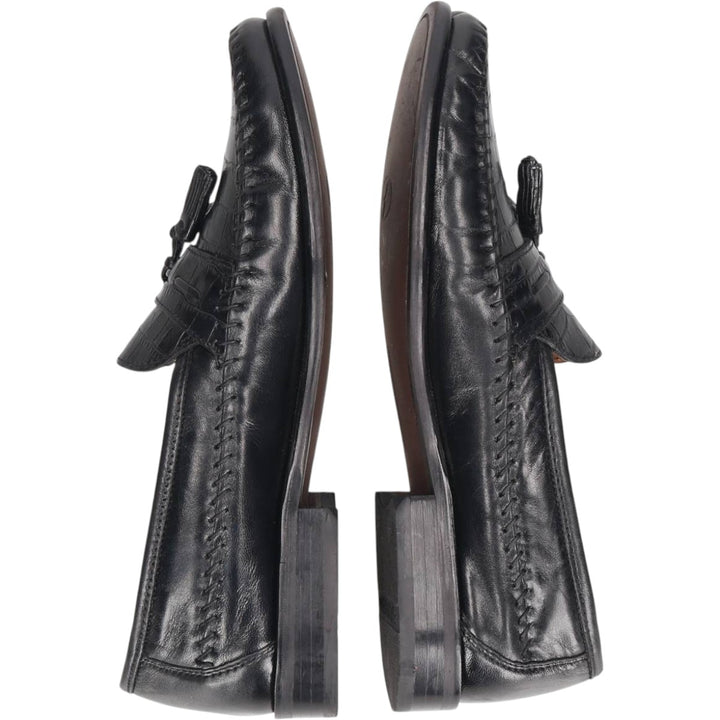 Florsheim tassel loafers, size 9D Men's 27.0cm genuine leather black type Vintage Second Hand