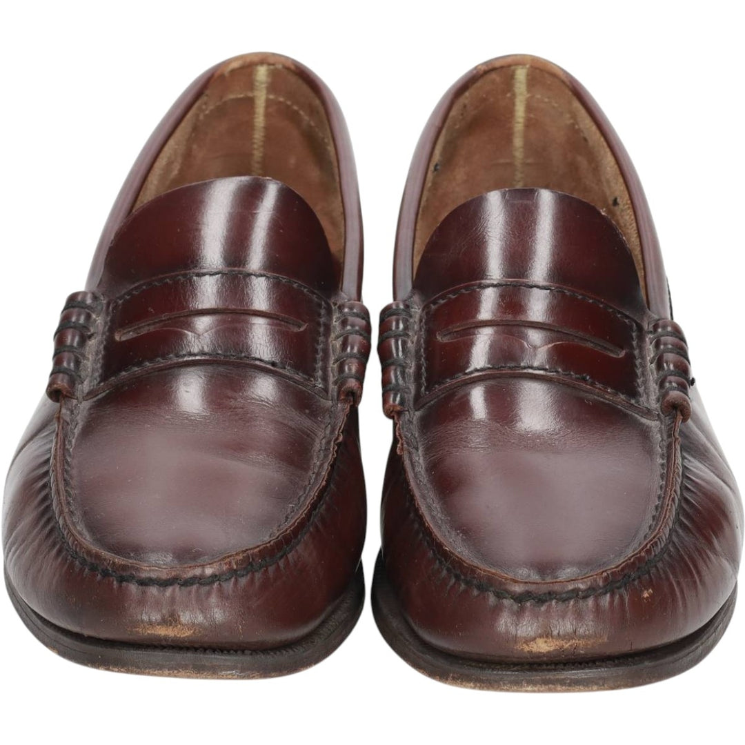 Florsheim Coin Loafers 9D Men's 27.0cm unclear red type reddish brown Vintage Second Hand