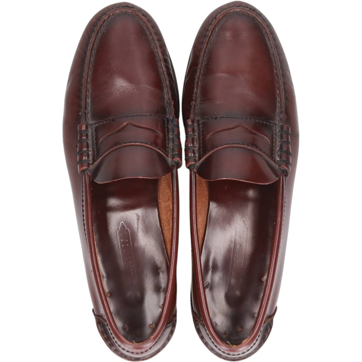 Florsheim Coin Loafers 9D Men's 27.0cm unclear red type reddish brown Vintage Second Hand