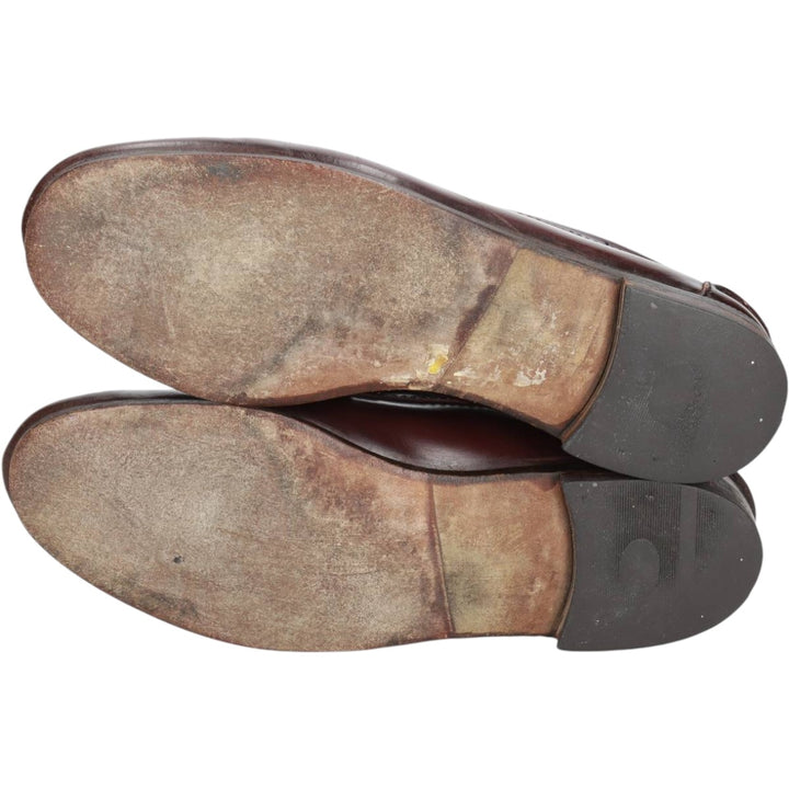 Florsheim Coin Loafers 9D Men's 27.0cm unclear red type reddish brown Vintage Second Hand