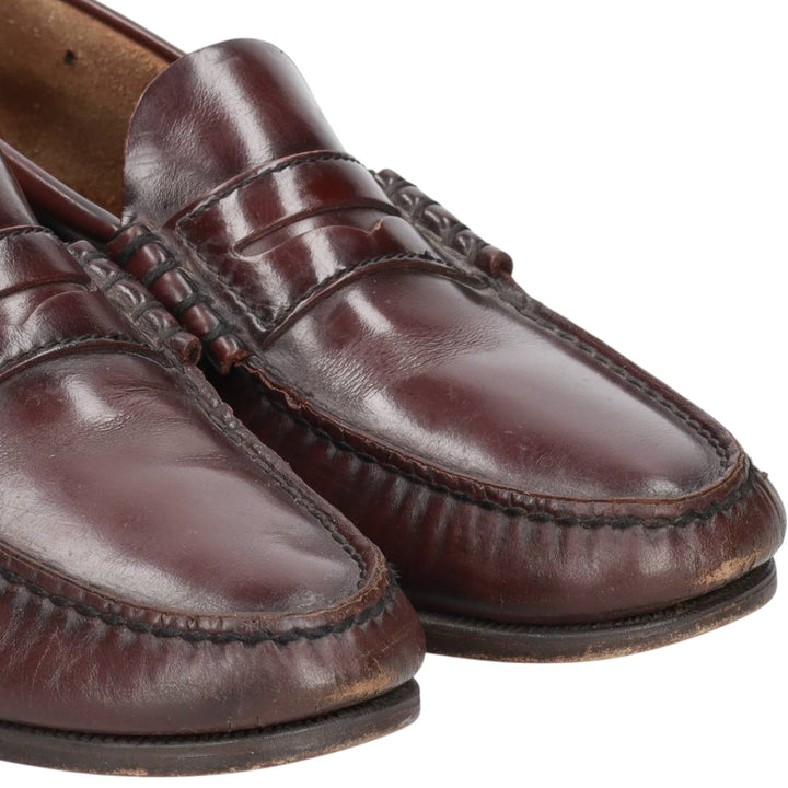 Florsheim Coin Loafers 9D Men's 27.0cm unclear red type reddish brown Vintage Second Hand